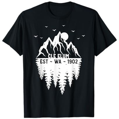 Cle Elum Washington Established 1902 Mountains Geschenk Souvenir T-Shirt