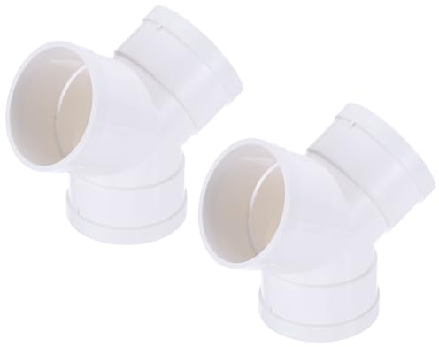 PATIKIL 2 Stück Abluftschlauch Adapter 75mm 3 Wege Lüftungsrohr Verbinder | Y Drei-Wege Rohrverbinder Schlauchadapter, für Lüftungsabzug Abfluss Abfall und Belüftung
