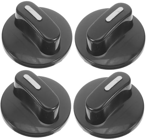 MUCKLILY 4pcs Cooker Knobs, 6MM Universal Replacement Cooker Knobs for Gas Stove Electric Ovens and Gas Stoves Plastic, Easy Installation