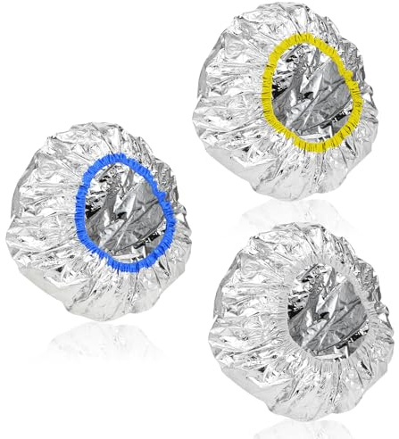 3 Pcs Deep Conditioning Hair Cap, Reusable Processing Caps for Hair Practical Cap for Oil Treatment Heat Caps for Long Thick tousle Dyeing Home and Salon Use Gold Blue Gray