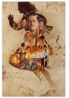 Quentin Tarantino's Filmposter auf Leinwand, Schlafzimmer, Dekoration, Landschaft, Büro, Raumdekoration, Geschenk, 20 x 30 cm