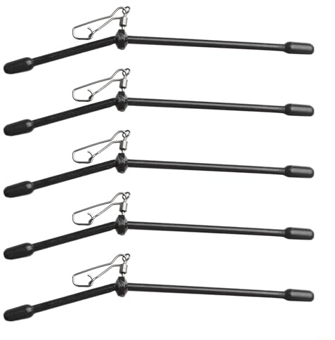 Gdfnmogo Fishing Anti-Tangle Feeder Boom Spacer Set, With Snaps Balance Connector Tackle, For Light Trolling Boat Sea Fishing Soft Bait Lure, 5 Pcs(9cm)