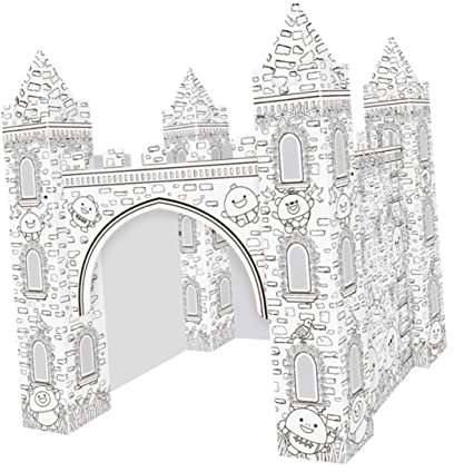 INOOMP 3D Papiermalen Schloss Puzzle Satz für Kinder Selbstgemacht Ausmalen Bastelspielzeug Sicheres Malmaterial für Kreative Aktivitäten