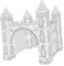 INOOMP 3D Papiermalen Schloss Puzzle Satz für Kinder Selbstgemacht Ausmalen Bastelspielzeug Sicheres Malmaterial für Kreative Aktivitäten