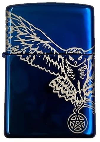 Zippo Sturmfeuerzeug - Anne Stokes, High Polish Blue, Laser 360° - Nachfüllbar - Wiederverwendbar - Windfestes Design - Geschenkbox - Made in USA