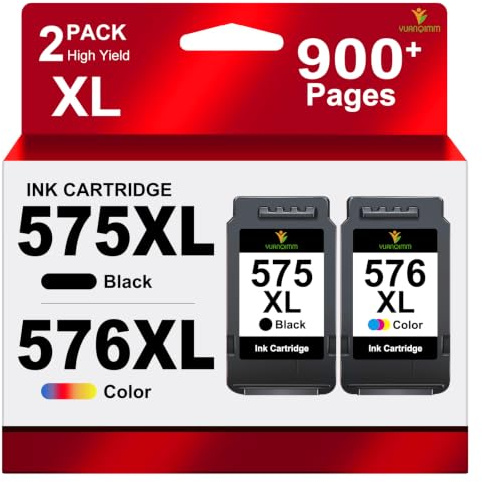 PG-575XL CL-576XL 575 576 Kompatibel für Canon 575 576 XL Druckerpatronen | Kompatibel für Canon PIXMA TS3550i TS3551i TS3750i TS3751i TS3752i TR4750i TR4751i TR4755i TR4756i (1 Schwarz, 1 Farbe)