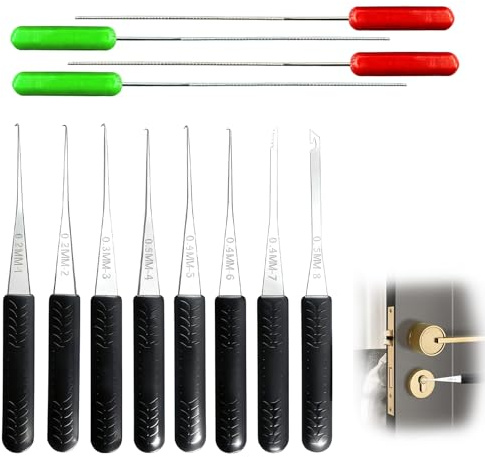 12PCS Werkzeugset Zum Entfernen Von Abgebrochenen Schlüsseln, Professionelles Schlüssel Extraktor Werkzeug Für Türbeschläge Und Schlösser, Geeignet Als Lockpicking Tool Set Für Wartung Und Reparatur