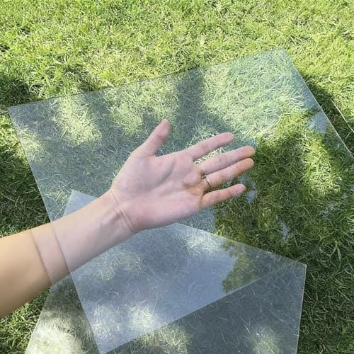 1 mm Policarbonato Placas Transparente Placas de Policarbonato Transparente Techos de PVC para Techos y Paneles de Pared de Invernaderos(50x90cm/19x35in)