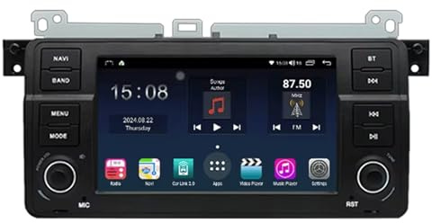 2 DIN Radio para BMW E46 2001-2005 RHD 9 Inches Android 15 Android Auto FM Am Bluetooth USB para, 4 Core 2G+64G