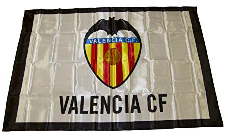 Valencia CF 01BAD02 Bandera, Blanco/Naranja, Talla Única