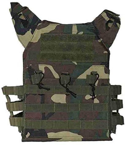 Army Tactical Vest Vest Protective Plate Carrier Waistcoat Combat Military Shooting Hunting Vest Waistcoat (Color : Woodland)