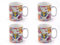 Teemando 4 X Jumbo-Becher Eule Porzellan 0,75 l = 4 Becher
