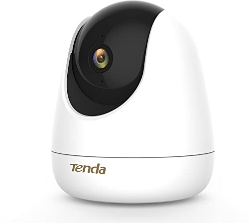 Tenda 2.5K/4MP Indoor Security Camera,Baby Monitor WiFi Camera with Wired Mode,360° Pan/Tilt Pet Dog Camera with Night Vision,2-Way Audio,Smart Tracking,Human&Motion Detection,SD&Cloud Storage(CP7)