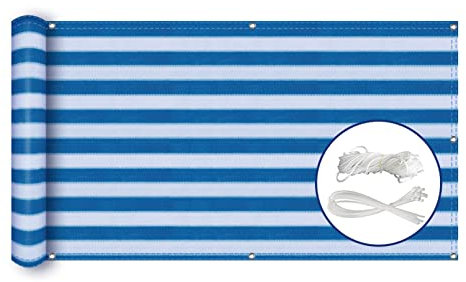 NKADNB Revestimiento para BalcóN Repelente Al Agua 90% Protector Solar Impermeables Tela Resistente al Viento 80x300cm para Paneles De Valla Metalica, Cerramientos Jardin PláStico