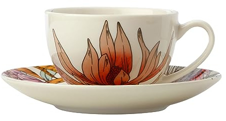 Maxwell & Williams II0082 Espressotasse mit Untertasse WARATAH Porzellan