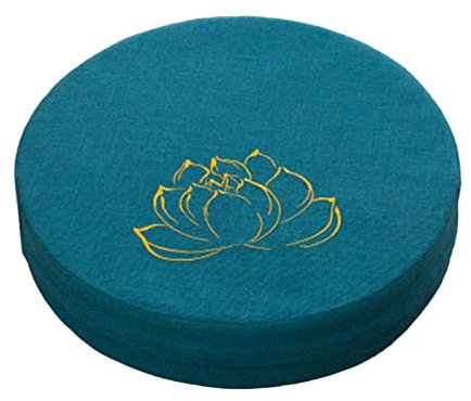 JISADER Cuscino per meditazione yoga Comodo cuscino da pavimento per seduta Tatami giapponese Cuscino da pavimento per yoga Camera da letto Cerimonia del tè, Blu Scuro 10cm
