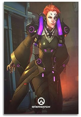VZRSQZK Game Overwatch Moira-Poster, dekoratives Gemälde, Leinwand, Wandposter und Kunstdruck, modernes Familienschlafzimmer-Dekor-Poster, 20 x 30 cm