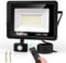 Tailcas 100W Security Lights Outdoor Motion Sensor with Remote Control, IP66 Waterproof PIR Sensor Lights, Super Brighter 9000 Lumen Outdoor Floodlights Wall Light for Garden, Yard