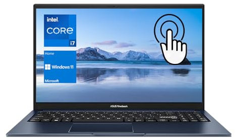 Asus ASUS Vivobook 15, pantalla táctil FHD de 15.6 pulgadas, Intel Core i7-1255U de 12ª generación, GPU Intel Iris Xe, 16 GB DDR4 RAM, SSD de 1 TB, teclado retroiluminado, WiFi 6, Windows 11 Home,