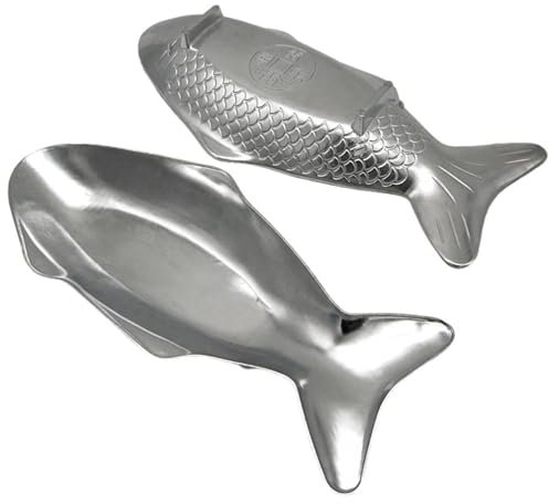 Hagmoo,Fish shaped grilled fish plate，Fish Dish Metal Serving Trays,Suitable for outdoor courtyards and indoor kitchens