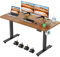 Himimi Scrivania Elettrica 140x60 cm, Scrivania Regolabile in Altezza Elettricamente, Tavolo Ergonomico da Lavoro in Piedi-Seduto con 4 Memorie Funzionali, Scrivania per Computer