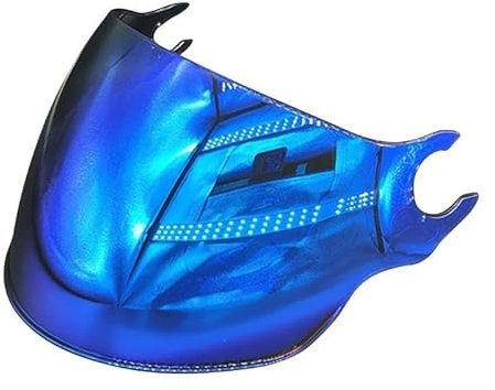 EVURU Helmlinsen-Visier-Ersatz Für OF562 Unisex Motorrad Helm Visier Objektiv Half Face Motorrad Helm Objektiv Visier Windschutzscheibe Schutzhülle Ersatz(Tea Blue)