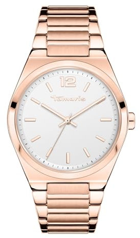 Tamaris Damen Analog Quarz Uhr mit Edelstahl Armband TT-0146-MQ
