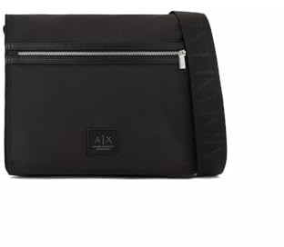 Armani Exchange Umhängetasche Herren Messanger Stoff schwarz, Schwarz