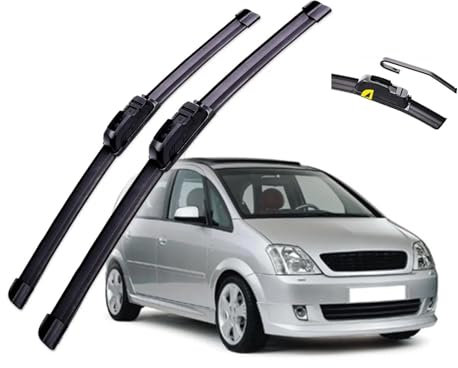 OXANC Scheibenwischer, für Opel Meriva A 2003-2007 2008 2009 2010 Frontwischerblätter Bürstenschneider Zubehör UJ-Haken Windschutzscheibe (Farbe: Rechtslenker)