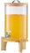 VEVOR Distributeur de Boissons Grande Capacité de 8 L, Fontaine à Eau en Verre, Distribution d’Eau Jus Limonade Thé Glacé, avec Support en Bois et Robinet en Inox, pour Restaurant Café Hôtel Fête