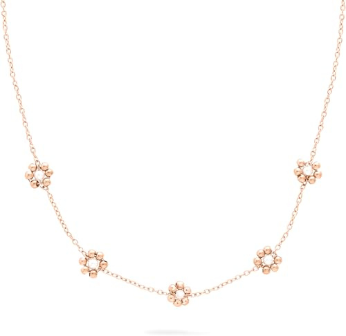 s.Oliver Damen Schmuck – Halsketten, Armbänder & Fußketten mit Blumenanhängern in verschiedenen Farben
