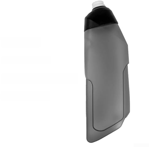 600 ml Fahrrad-Trinkflasche mit aerodynamischem Körper, Quetschauslauf und Kohlefaser-Käfig, passend für Fahrradrahmen mit reservierten Schraubenlöchern von 3,5 bis 8,5 cm (1 Stück (ohne Halterung))