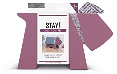 IF Stay! Doggy Book Rest - Purple Herringbone