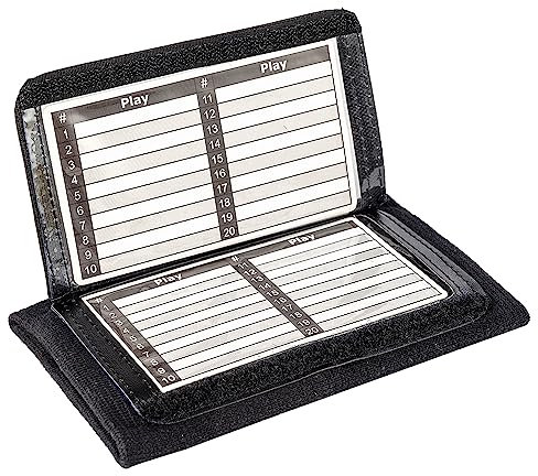 CHLPRO Fußball Handgelenk Coach-Playbook Armband für Quarterback (Erwachsene)-Triple Windows (Schwarz)