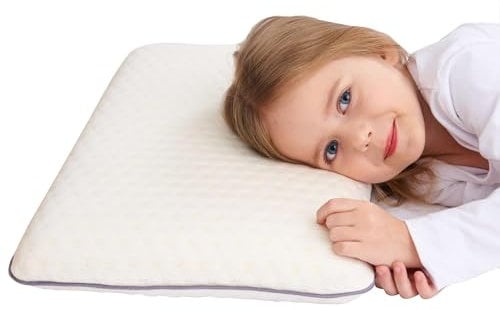 SIKAINI Kinderkissen Memory Schaum Kinder Kissen Oeko-Tex Hypoallergenic Kissen Kinder kinderkissen flach 3-8 Jahre