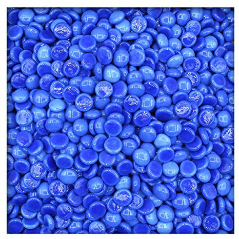 Kieskönig 1 kg opake Glasnuggets Glassteine Muggelsteine Mosaiksteine 17-19 mm Königsblau