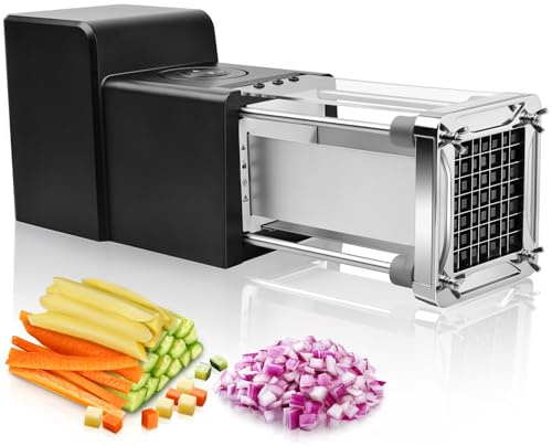 Electric French Fry Cutter, Sopito Commercial Grade Potato Cutter with 1/2-Inch Blade Stainless Steel Perfect for Potatoes Carrots Cucumbers