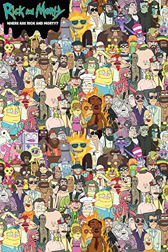 empireposter Rick and Morty - Where's Rick - Poster Plakat Druck - Größe 61x91,5 cm