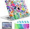 May Chen Compatible with MacBook Pro 13 inch Case 2022 2021 2020 Release Models A2338 M2 M1 A2251 A2289, Plastic Hard Shell Case Keyboard Cover for Mac Pro 13 with Touch Bar & Touch ID, Floral Leaves