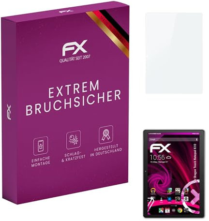 atFoliX Plastic Glass Protective Film compatible with Dragon Touch Notepad K10, 9H Hybrid-Glass FX Screen Protector