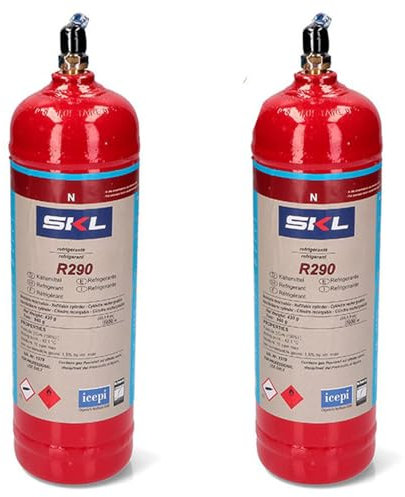 REPORSHOP - 2 Botellas Gas Refrigerante R290 370Gr Propano
