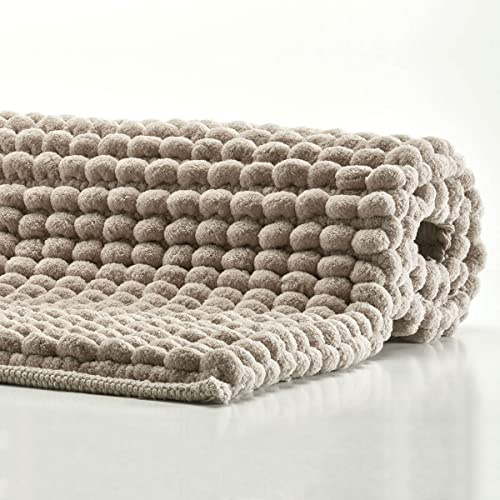 Aquanova Badematte Axel handgewebte Schlaufenstruktur (Linen, 70 x 120 cm)