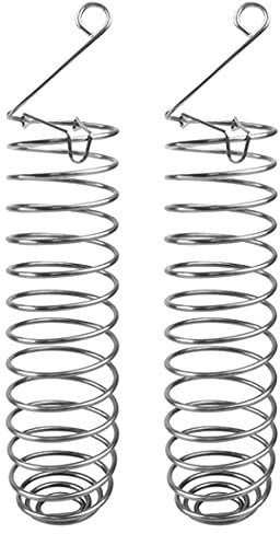 Zimjoy 2 Stück Edelstahl Futterspieß,Gemüsehalter und obsthalter für vögel,Edelstahl Feeder Futterspieß,Spirale Feeder Vögel für vogelkäfig wellensittiche Sittich Nymphensittiche Kanarische