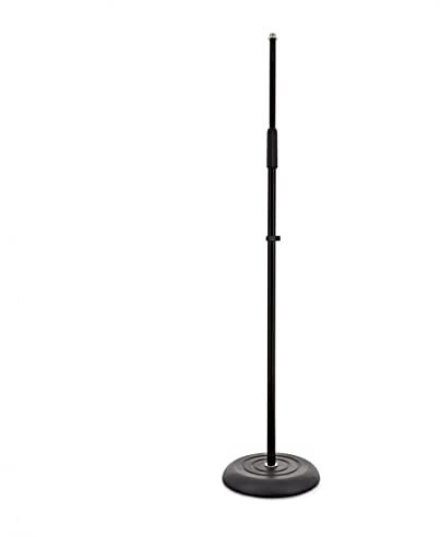 Straight Microphone Stand with Round Base by Gear4music