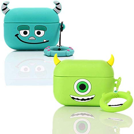 (2 Pack) Cases for AirPods Pro 2nd/1st Generation Earbuds with Anti-loss Ring,TAOCHEN Cute Cartoon Silicone Case Protection Shockproof Cover for AirPods Pro and AirPods Pro 2