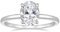EAMTI Verlobungsringe aus 925er-Sterlingsilber, 3 Karat, ovaler Schnitt, Solitär, Zirkonia, Hochzeitsringe für Damen, Größe 36-46, Sterling Silber, Zirkonia