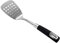 Royal Cuisine Fish Slice/Slotted Turner with Comfort Grip Handle, Stainless Steel Black