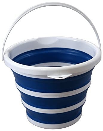 EURO MARKETING MANUFACTURING Secchio SALVASPAZIO Multiuso, Colori Assortiti Blu o Grigio, Unica