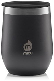 Mizu Wine Tumbler Schwarz - Vakuumisolierter schicker Weinbecher, 330ml, Größe 330 ml - Farbe Black