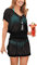 JFAN Vestido Playa Mujer Verano Pareo Playa Crochet Bikini Cover Up Vestido de Ganchillo Traje de baño Cubrir Camisolas y Pareos (Negro,Talla única)